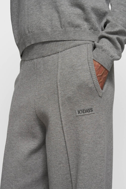 10Days Grey Melee western knit pants