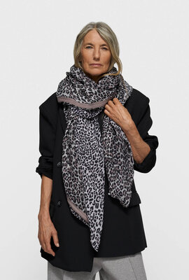 10Days Ecru scarf leopard