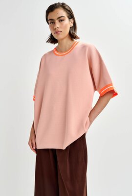 Essentiel Antwerp Oranje Korte Mouw Trui