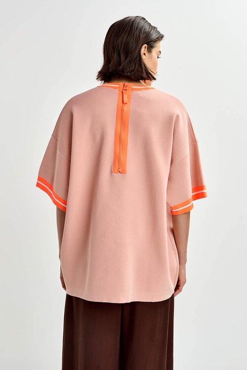 Essentiel Antwerp Oranje Korte Mouw Trui