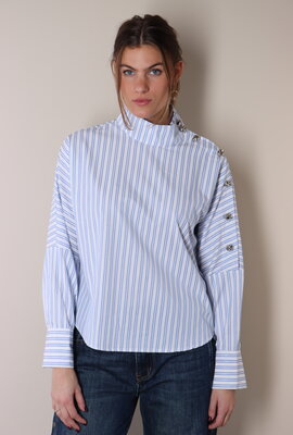 Co'couture Blauw/wit Devin Blouse