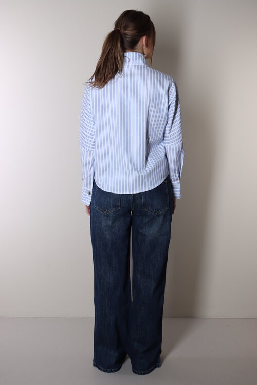 Co'couture Blauw/wit Devin Blouse