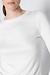 Neeve Witte Rib Lange Mouw Shirt