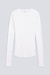 Neeve Witte Rib Lange Mouw Shirt
