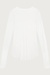 Neeve Witte Rib Lange Mouw Shirt
