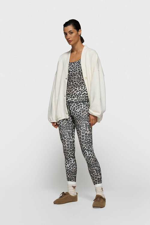 10Days Ecru sporty leggings leopard