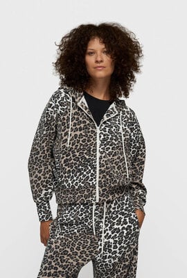 10Days Sand soft scuba hoodie leopard