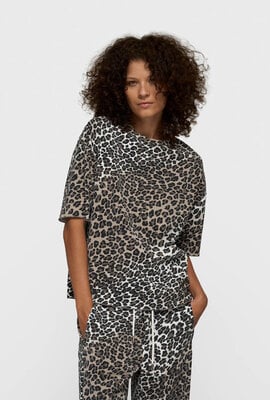 10Days Sand soft scuba tee leopard