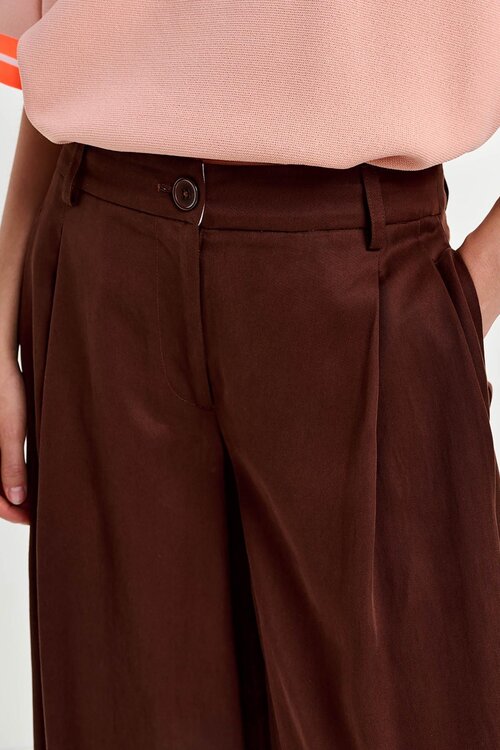 Essentiel Antwerp Bruine Pantalon Wide leg