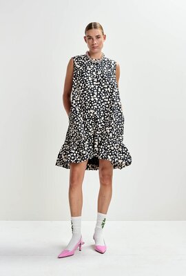 Essentiel Antwerp Black/Off White Jurk