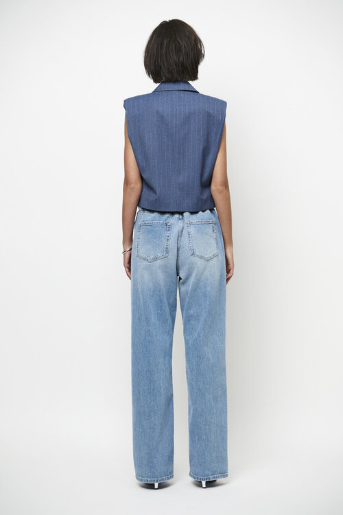 Dante 6 Donkerblauw Jarod Pinstripe Gilet