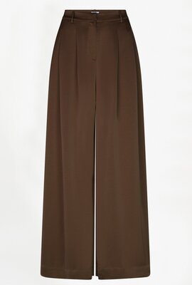 Dante 6 Bruine Onique Wide Leg Satin Pants