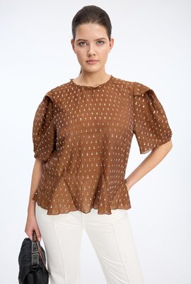 Munthe Bruine Brown Blouse