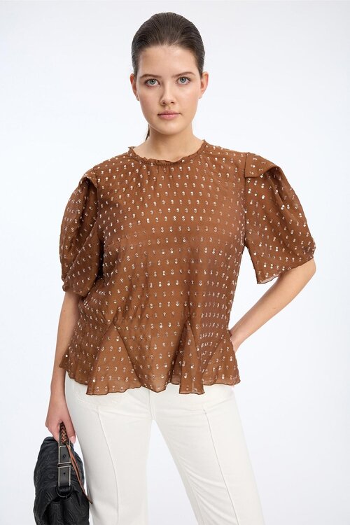 Munthe Bruine Brown Blouse