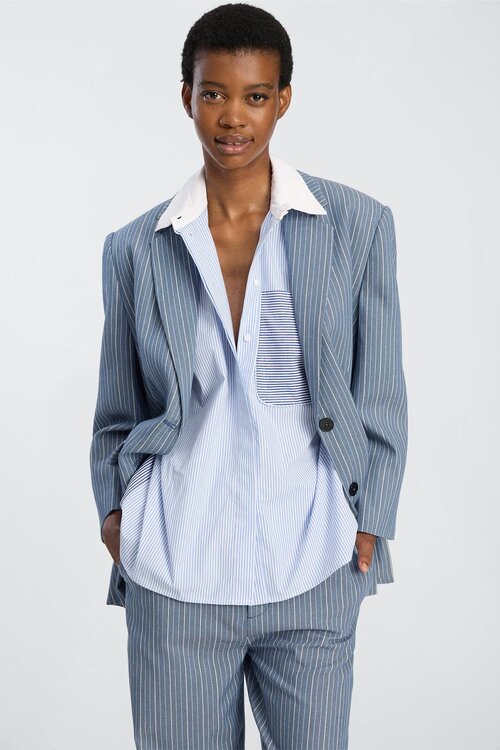 Munthe Blauwe Buxilima Blouse