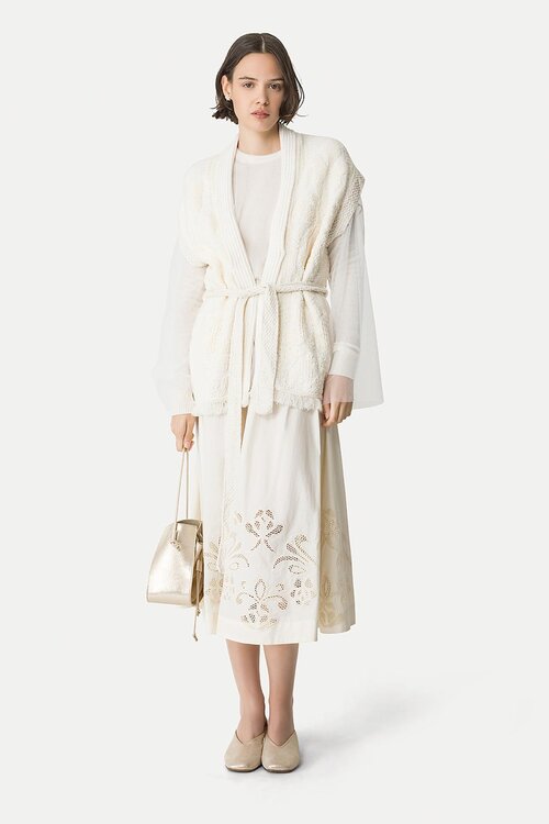 Forte_Forte Creme Gilet