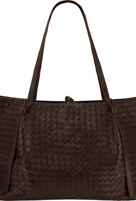 Studio AR by Arma Donkerbruine Liandra Woven Gritty Suede Tas