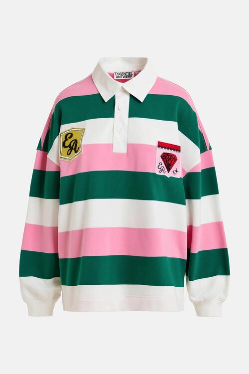 Essentiel Antwerp Pink Stripe Polo