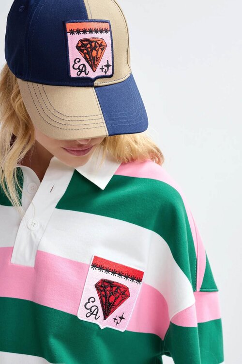 Essentiel Antwerp Pink Stripe Polo