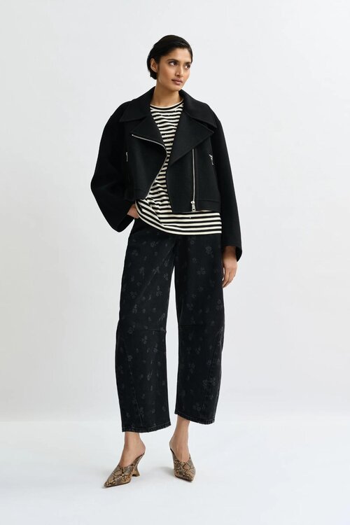 Essentiel Antwerp Zwart / wit Streep Shirt