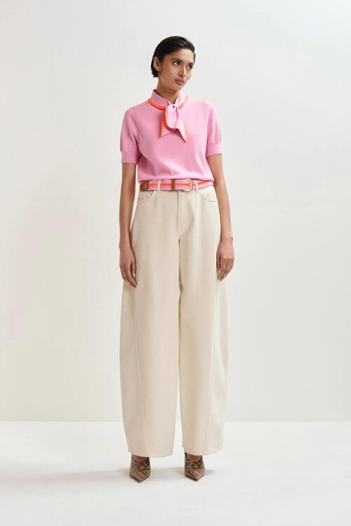 Essentiel Antwerp Roze Korte Mouw Trui