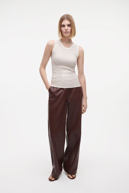 Studio AR by Arma Beige Laney Viscose Jaquard Knit
