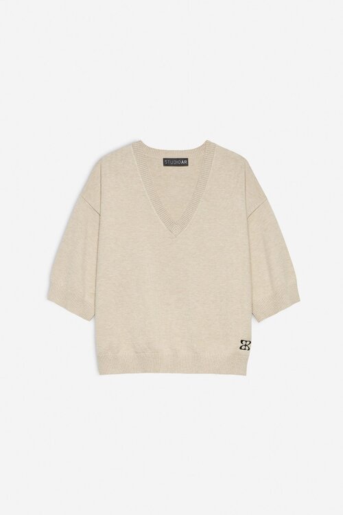 Studio AR by Arma Beige Sissy Viscose Knit