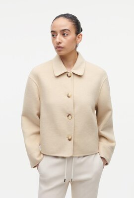 Studio AR by Arma Creme Nicolina Wool Blend Coat
