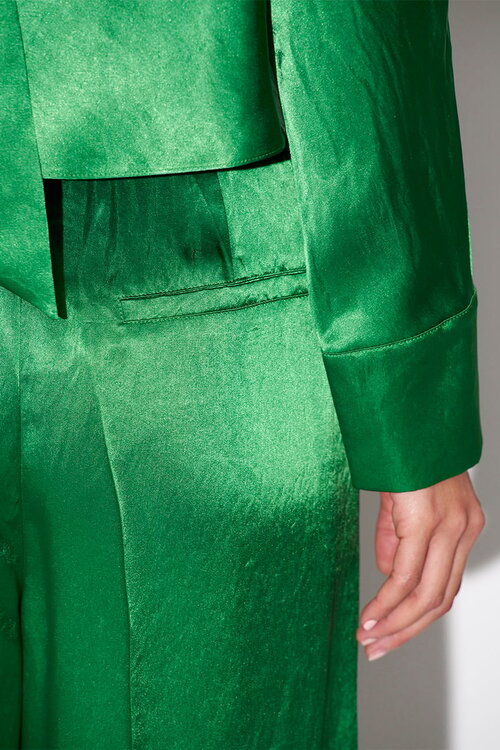 Dante 6 Green Jules Satin Smart Pants