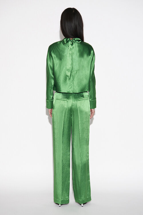 Dante 6 Green Lorella Satin Bow Top