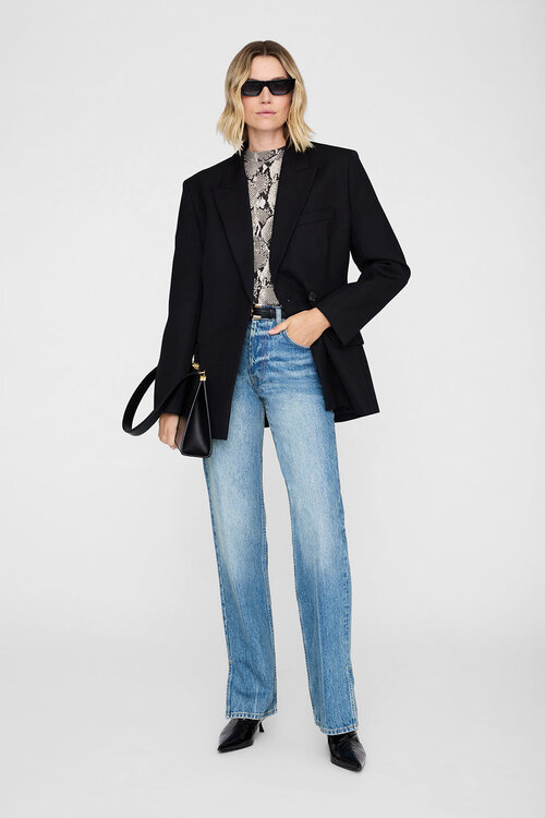 Anine Bing Snake Print Avi Tee Python