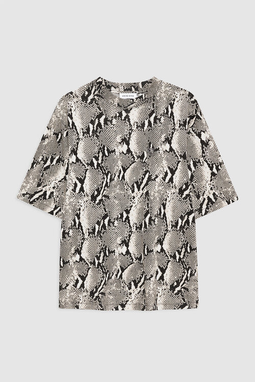 Anine Bing Snake Print Avi Tee Python