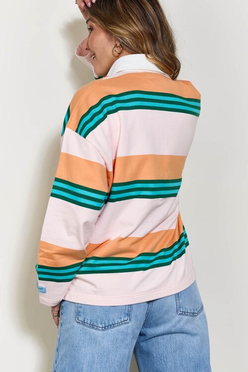 Coco Y Maria Pink Orange Polo Trui