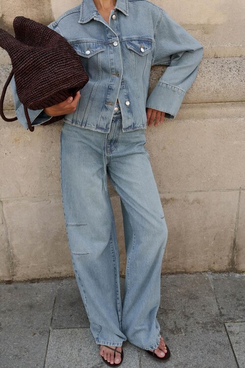 Club L'avenir Lichtblauw Jeans Jack