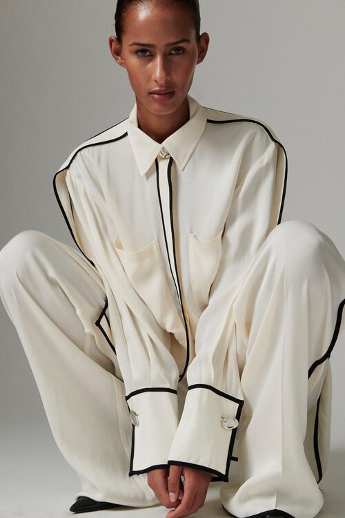 Day Birger et Mikkelsen Off White Crepe Blouse