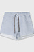 10Days White Blue easy shorts stripes