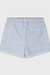 10Days White Blue easy shorts stripes