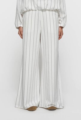 10Days Ecru wide jogger pinstripe