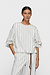 10Days Ecru ballon blouse pinstripe