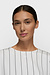 10Days Ecru ballon blouse pinstripe