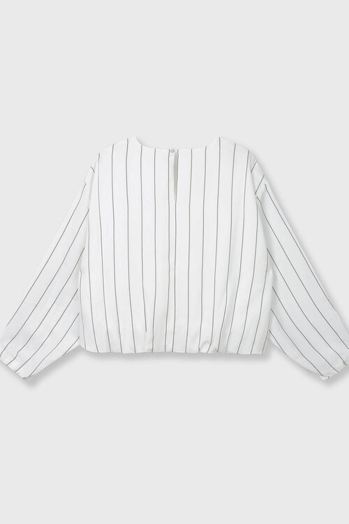 10Days Ecru ballon blouse pinstripe