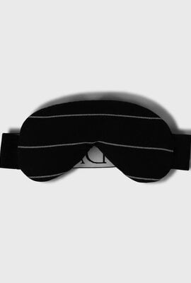 10Days Black fleece eye mask stripes