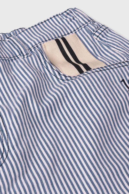 10Days White Blue western pants stripes