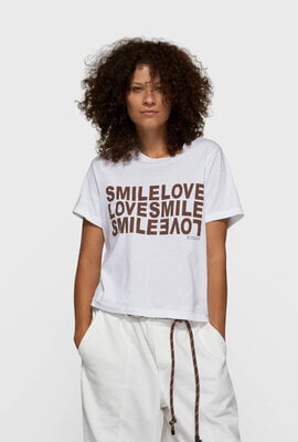 10Days White petit smile love tee