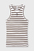 10Days white/dark truffle tank top rib stripes