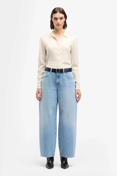 7 For All Mankind Light Blue Bonnie Curvilinear Seabreeze