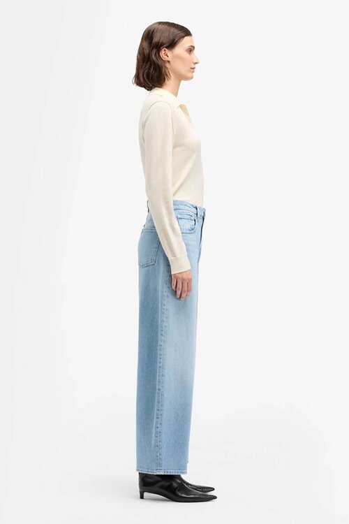 7 For All Mankind Light Blue Bonnie Curvilinear Seabreeze