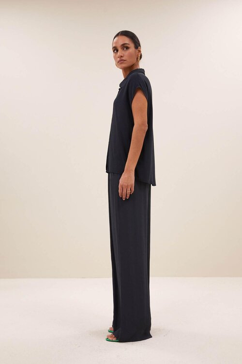 By Bar Zwart Kiek Viscose Top