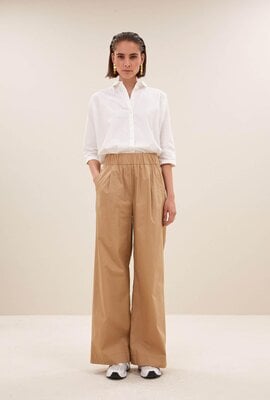By Bar Camel Benji Poplin Pants