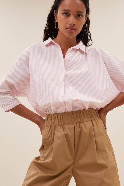 By Bar Camel Benji Poplin Pants